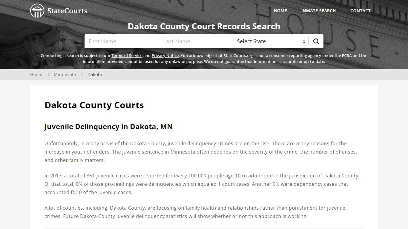 Dakota County, MN Courts - Records & Cases - StateCourts